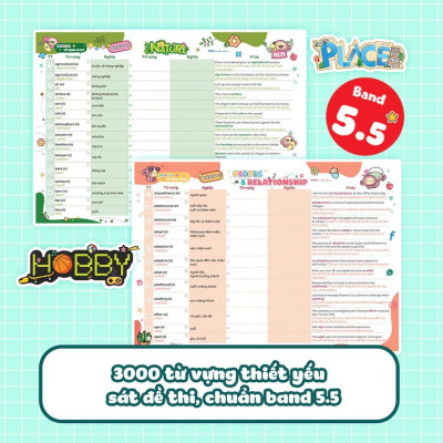 Sách - Takenote Ielts 3000 Từ Vựng Theo Chủ Đề - Band 5.5 - Combo 2 Tập - Megabook