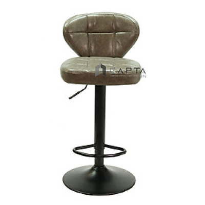 Ghế quầy bar lưng thấp CB2243A-P Nội thất Capta Nệm da pvc chân sắt tăng giảm màu đen tại hcm