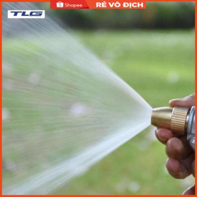 Bộ dây vòi xịt rửa xe, tưới cây, dọn dẹp nhà cửa 3-5m (cút đồng nối nhựa xanh) 206843