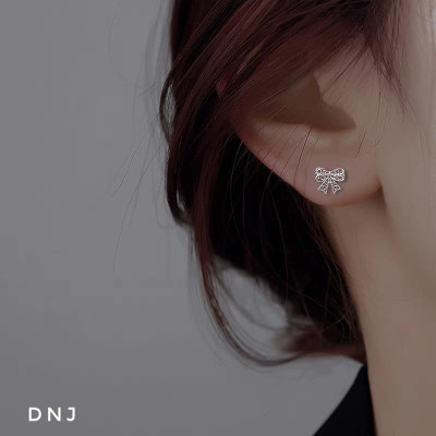 Bông tai bạc hình nơ chất liệu bạc s925 MS35c