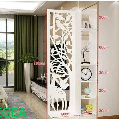 Vách Bình phong Tuần Lộc liền 01 kệ 