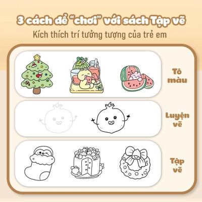 Sách - Tập Vẽ Theo Nét - Combo 5 Cuốn - Megabook
