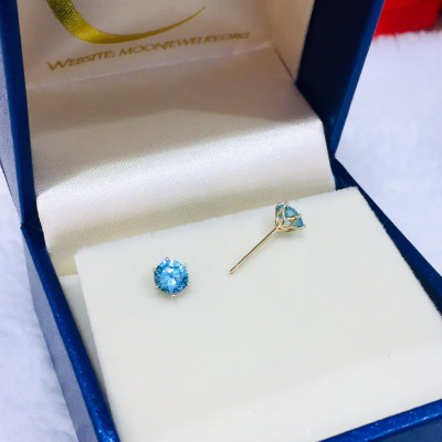 Bông Tai Vàng 14K Đính Đá CZ cao cấp - MOON Jewelry