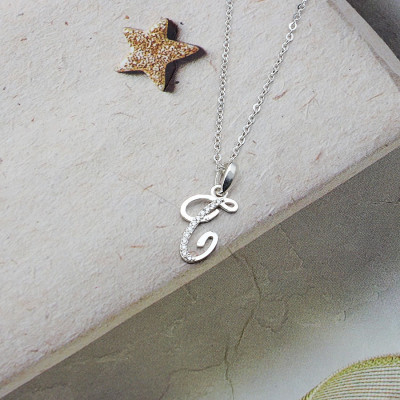 Dây Và Mặt Dây Chuyền Nữ - Chữ T Đính Đá - CC180.T2 - Bảo Hành Vĩnh Viễn ( Hàng Chính Hãng )