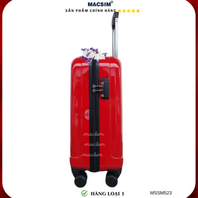 Vali cao cấp Macsim Smooire MSSM523 cỡ 20 inch màu gold, đen, đỏ - Hàng loại 1