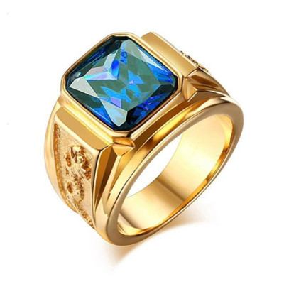 Nhẫn nam titan cao cấp thời trang chạm rồng 2 bên trangsucpt đá đỏ inox thép không gỉ PTNNA255