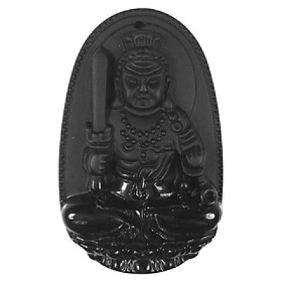 Mặt Dây Chuyền Bất Động Minh Vương Đá Obsidian