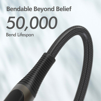 Cáp Sạc MicroPack POWER LINK C2 MC-C100 Soft Braided Sạc Nhanh 100W USB-C to C Bện Dù Đèn Led Hiển Thị Công Suất Sạc Hàng Chính Hãng