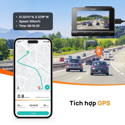 Camera hành trình 70mai Dash Cam A810 chất lượng 4K HDR, có 4G, GPS, an toàn ADAS, Ghi Hình Đêm Vượt Trội - Hàng chính hãng