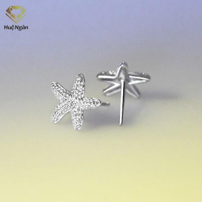 Bông tai bạc 925 Huệ Ngân - Sao biển RYE140982