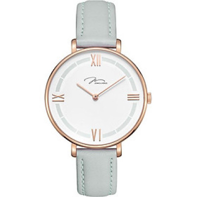 Đồng hồ đeo tay Nữ hiệu JONAS & VERUS X01856-Q3.PPWLH, Máy Pin (Quartz), Kính sapphire chống trầy xước, Dây Da Italy