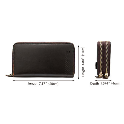 Ví cầm tay nam DA BÒ THẬT  - BEE GEE VNA9028