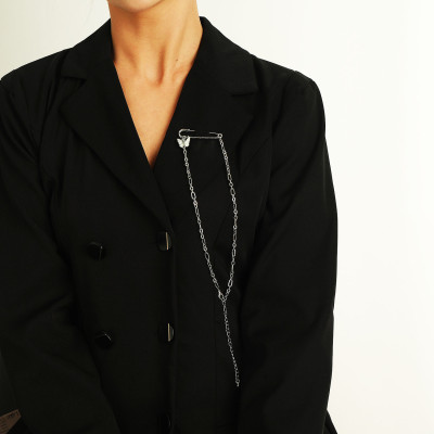 Ghim cài áo phụ kiện thời trang giới trẻ chuỗi xích titan đa phong cách