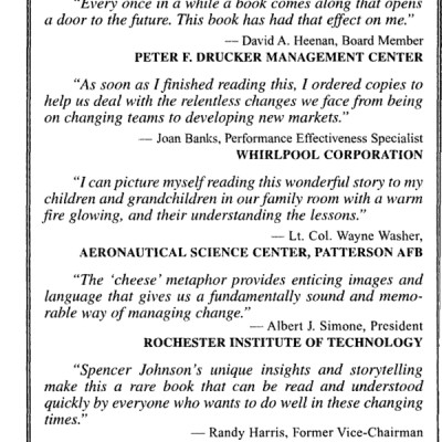 Who Moved My Cheese For Teens