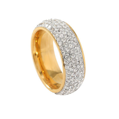 Nhẫn Nam Nữ Cao Cấp Titan Đính Đá Lấp Lánh Thời Trang Thép Không Gỉ  trangsucpt - Nhẫn Dring PTNNA32