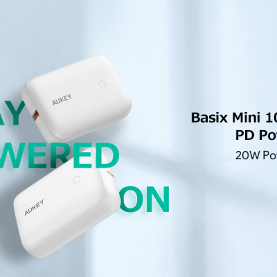 Pin sạc dự phòng Aukey PB-N83S 20W PD 10.000mAh, hàng chính hãng