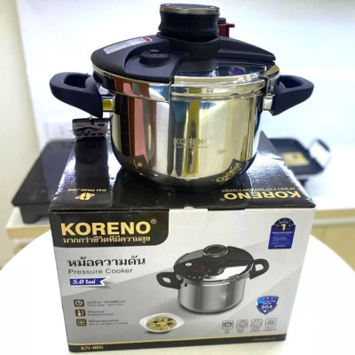 Nồi áp suất inox 304 KORENO thiết kế an toàn dung tích 5L,7L nấu bếp từ,bếp hồng ngoại, bếp ga hàng chính hãng.