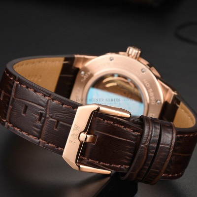 Đồng hồ nam chính hãng IW CARNIVAL IW589G-3 Kính sapphire ,chống xước,Chống nước ,Bảo hành 24 tháng,Máy cơ (Automatic),Dây da cao cấp,thiết kế lộ cơ thể thao