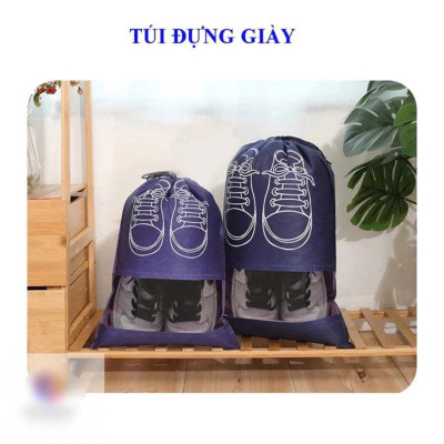 Túi Bảo Quản Giày Dép  Có Dây Rút , Túi Đựng Giày Đi Du Lịch Hoặc Cho Vào Vali Chống Bẩn Tiện Lợi