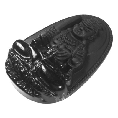 Mặt Dây Chuyền Bất Động Minh Vương Đá Obsidian