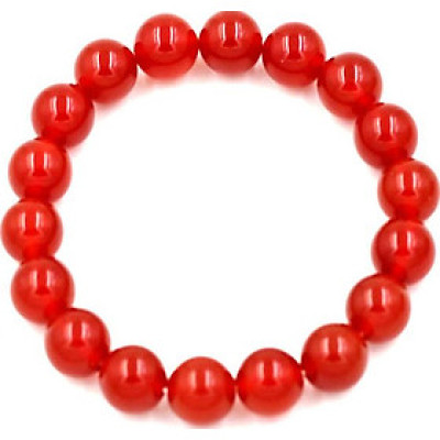 Vòng tay chuỗi hạt mã não đỏ 10 ly 18 hạt