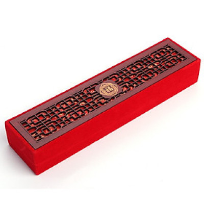 HỘP NHUNG ĐỎ GỖ DÀI ĐỰNG DÂY CHUYỀN , LẮC TAY , TRÂM CÀI TÓC