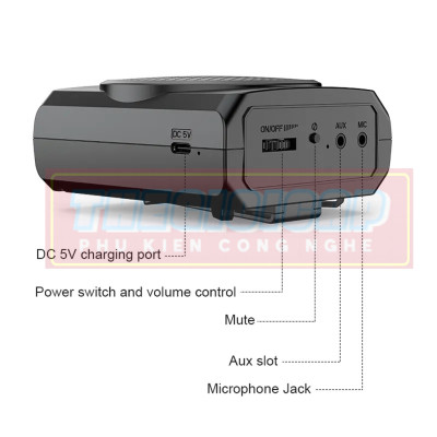 Máy trợ giảng có dây cổng suất 16W Pin 10h Shidu SD-S617 - Hàng Nhập Khẩu