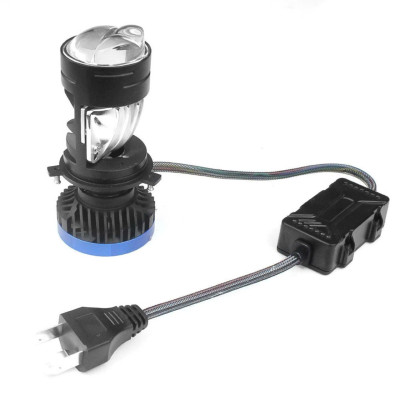 Đèn Pha Bi Led T2 Laser MA Racing bản mới 2024 80W có trợ pha laser tâm vàng sáng mạnh