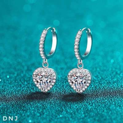 Bông tai bạc hình trái tim chất liệu bạc s925 MS0780