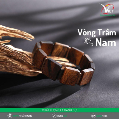 Vòng Tay Trầm Hương Nam - Trầm Chìm Thiên Nhiên - Cá Tính Mạnh Mẽ