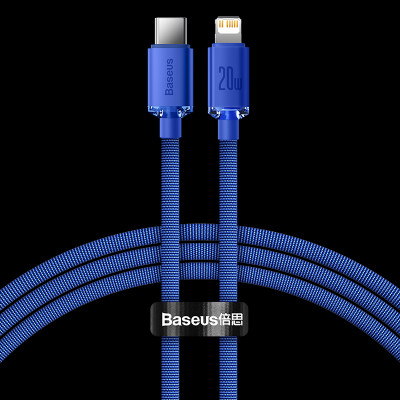  Cáp sạc nhanh 20W hiệu Baseus Crystal Shine Series Type-C to iPhone dài 1.2m / 2m - Hàng chính hãng