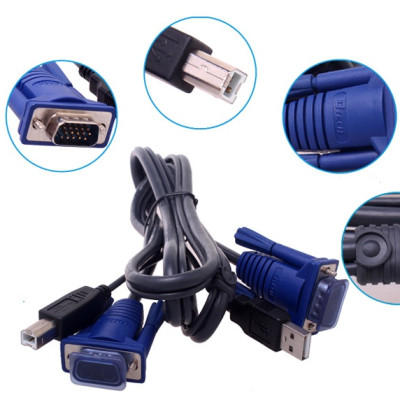 Cáp KVM USB 1.5m - Cáp nối bộ KVM - Hàng Nhập Khẩu