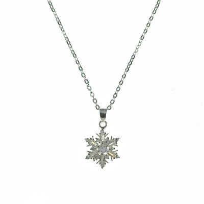 Dây chuyền nữ bạc bông tuyết tuyệt đẹp nữ tính và tinh tế BẠC HIỂU MINH DMD448