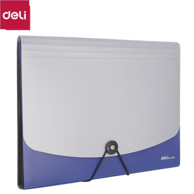 Cặp tài liệu A4 13 ngăn Deli - Đen/Xanh dương/Đỏ/Xanh lá - 1 chiếc - E5558 