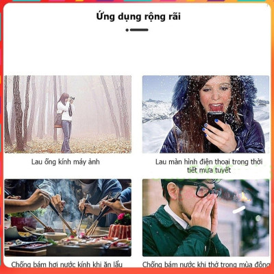 Khăn Lau Kính Nano Hộp 100 Miếng Giấy Lau Kính Chống Bám Hơi Nước, Lau Sạch Vân Tay Bụi Bẩn