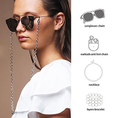 Chuỗi đeo gọng kính đeo cổ chống thất lạc trơn trượt tiện dụng phong cách thời trang Âu Mỹ phụ kiện kính nam nữ