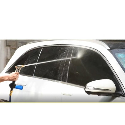 Bộ dây vòi xịt nước rửa xe, tưới cây . tăng áp 3 lần, loại 20m 206701-3 đầu đồng,cút,nối đen+ tặng đai