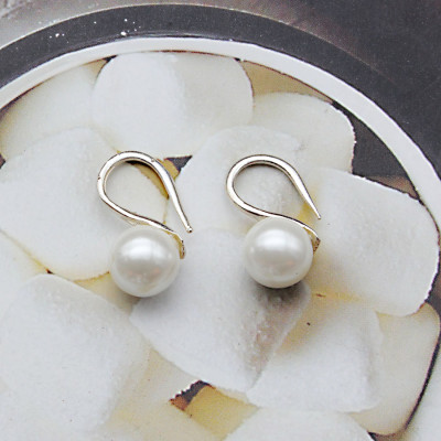 Hoa Tai Bạc Hiểu Minh HT279 Ngọc Trai Đơn Giản