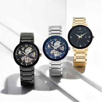 Đồng Hồ Nam Bulova Dây Thép Không Gỉ 96A204 - Mặt Xanh