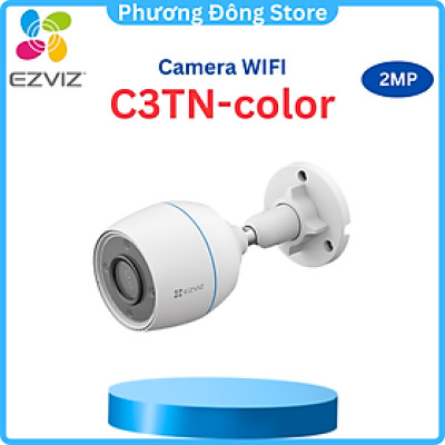Camera IP Wifi Ngoài Trời EZVIZ C3TN 2MP 1080P Color Night Tích Hợp Mic Thu Âm - Có Màu Ban Đêm - Hỗ Trợ Thẻ Nhớ Lên 256G - Hàng Chính Hãng