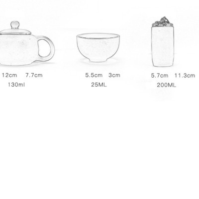 Bộ Bình Trà Tử Sa Mini Có Túi Đựng Đi Du Lịch Tiện Lợi Thích Hợp 2 - 4 Người Dùng Gồm 1 Ấm Trà, 4 Tách, 1 Bình Đựng Trà 