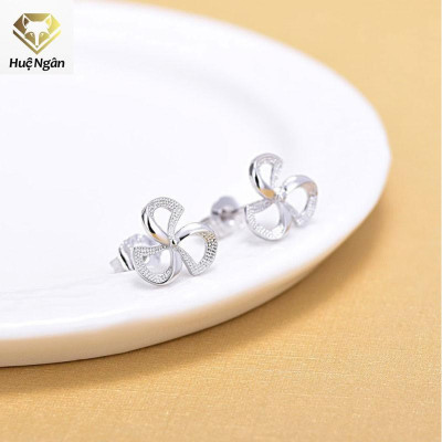 Bông tai bạc Ý 925 Huệ Ngân - Chong chóng RYE140976