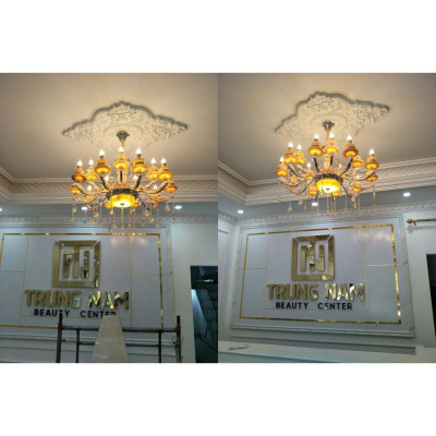 Đèn chùm NEEL kiểu dáng sang trọng trang trí nội thất hiện đại loại 15 tay - kèm bóng LED chuyên dụng 