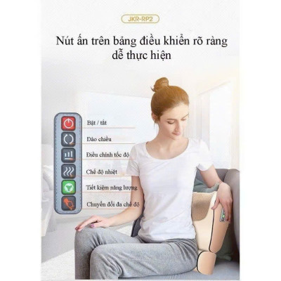 Gối Masjage Hồng Ngoại Đa Năng 20 Bi – Giúp Giảm Đau Mỏi Lưng, Vai, Gáy Hiệu Qu