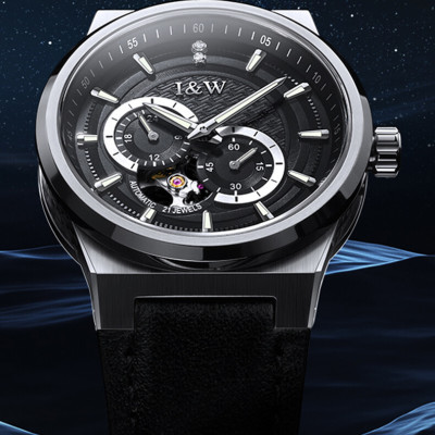 Đồng Hồ Nam I&W Carnival 680G1 Chính Hãng Full Box Chống Nước Kính Chống Xước Dây Da Cao Cấp BH 5 NAM