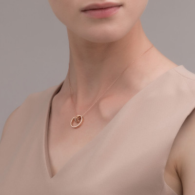 Set Dây Chuyền Vàng 14K Đính Đá CZ