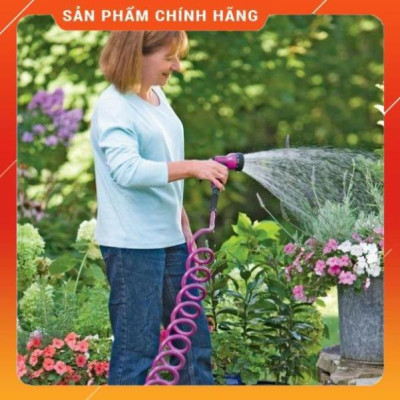Bộ vòi tưới cây, rửa xe co xoắn gọn gàng,tiện lợi 7.5 mét ,15 mét vòi tưới 7 kiểu phun tưới 206791 