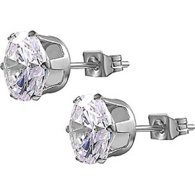 Bộ 2 bông tai thời trang Winwinshop88 BT39 - Màu Bạc, Hột Trắng