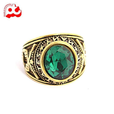 Nhẫn nam cao cấp thời trang đẹp titan thép không gỉ kiểu nhẫn mỹ mạ vàng trangsucpt đá đen PTNNA220