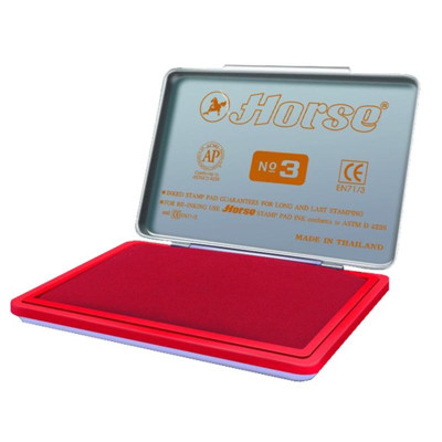 Hộp Dấu Kim Loại Horse H-03 - Mực Đỏ